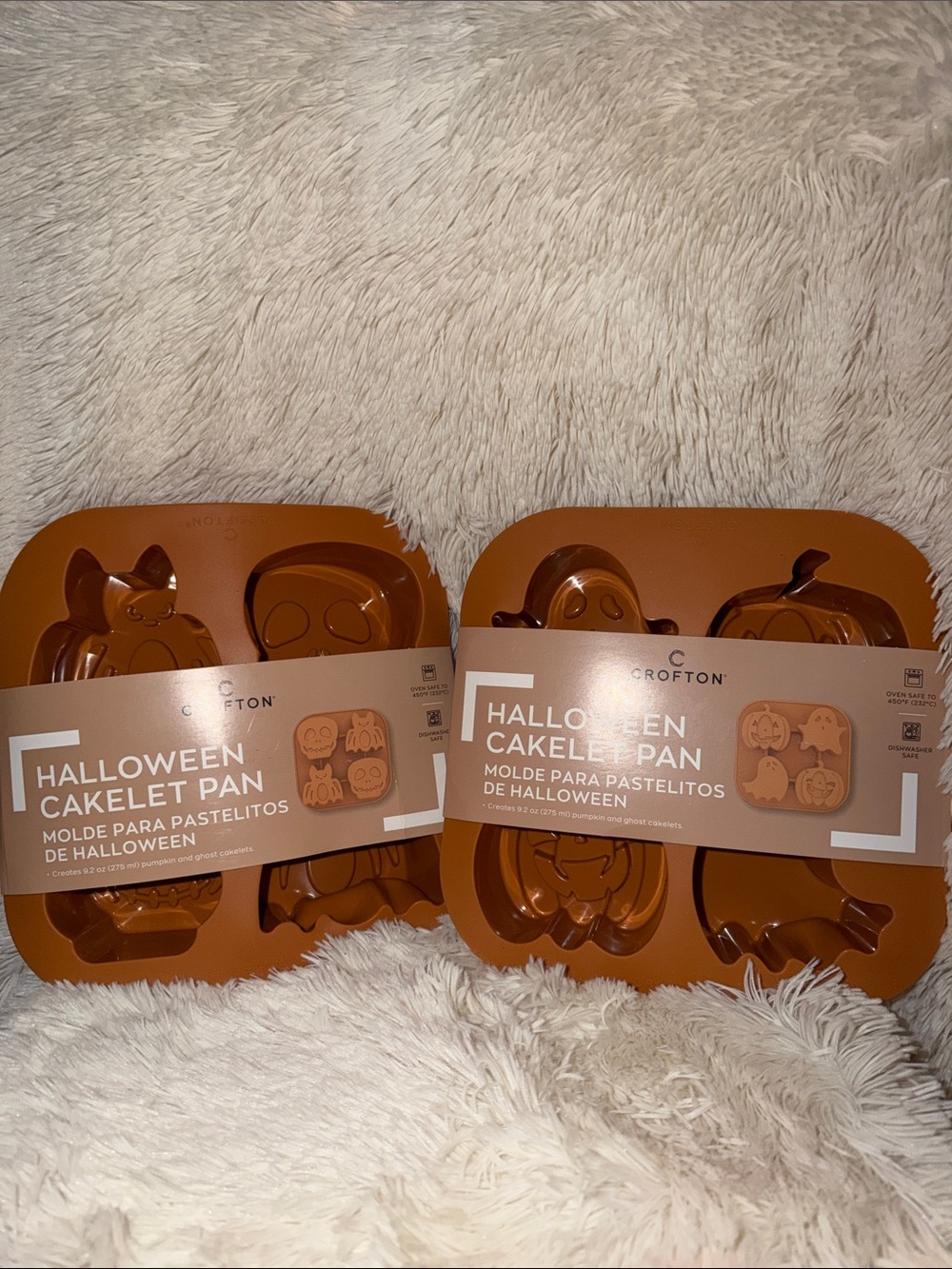 Croton Orange Halloween Caklet Pan Set - Pumpkin & Ghost Molds